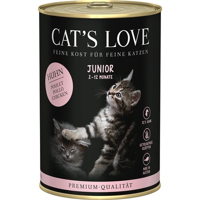 CAT’S LOVE 6х400г Junior Cat´s Love, консервирана храна за котки - с пилешко