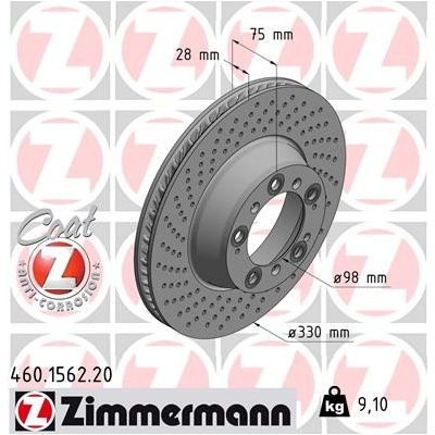 Brzdový kotúč ZIMMERMANN 460.1562.20 (460156220)