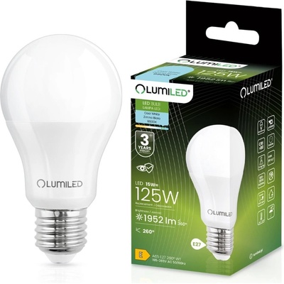Lumiled LED žiarovka E27 A65 15W = 125W 1952lm 6500K Cold 260°