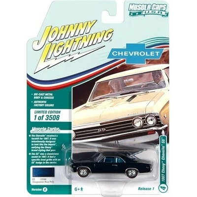 Johnny Lightning Chevrolet Chevelle SS 1967 modrá 1:64