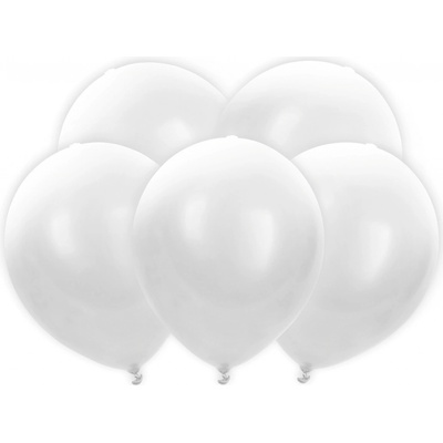 PartyDeco Balonky latex s LED diodami bílé 30 cm
