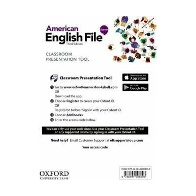 American English File Third Edition Level Starter: Classroom Presentation Tool (Access Code Card)