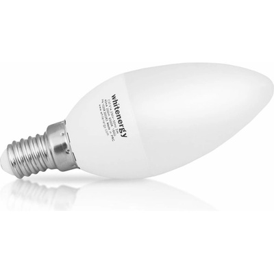 Whitenergy LED žárovka SMD2835 C37 E14 3W bílá mléčná studená svíčka