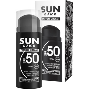 SUN LIKE Слънцезащитен крем за кожа с татуировки, SPF50, 100 ml - baby