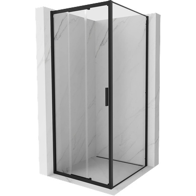 Mexen Exo плъзгаща се душ кабина 90 x 90 см, прозрачна, черна - 8153-090-090-70-00 (8153-090-090-70-00)