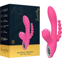 Erospace G-Spot Vibrator with Sucking & Anal Beads Sweet Play A3