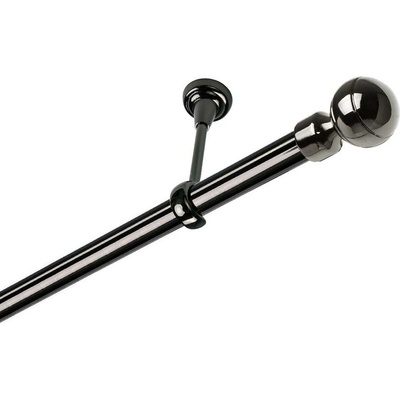 OK-GarnýžeCY Garnýž kovová jednořadá 25mm Paola onyx 480 cm do stropu / na tunýlek - bez kroužků