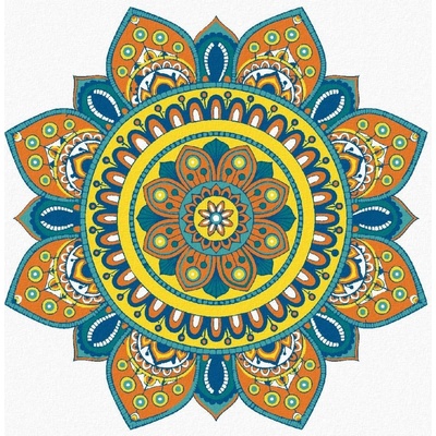 Zuty Malování Podle Čísel Mandala V 80 x 100 Cm Plátno Rám 8596530069232