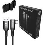 Vortex Virtual Reality VortexVR 5m USB-A кабел с фиксатор за Meta Link | за Meta Quest 3 / 3S / 2 (VVR.K5M3.CO.OQ2.USB.A.2022)