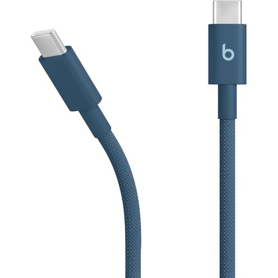 Beats Audio Кабел с бързо зареждане за устройства с USB-C порт - Beats USB-C to USB-C Woven Data Cable 60W (син) (150 см) (MDGE4ZM/A)