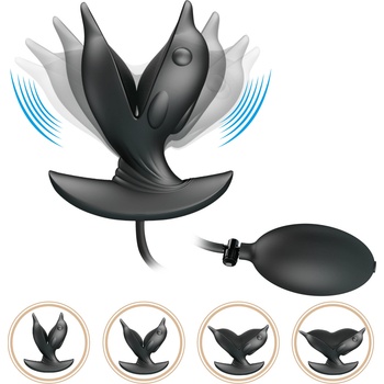 Image 1 of Pretty Love Hanson Inflatable & Vibrating Anal Plug Black