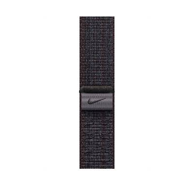 Nike Sport Loop - оригинална текстилна каишка за Apple Watch 42мм, 44мм, 45мм, Ultra 49мм (черен-син)