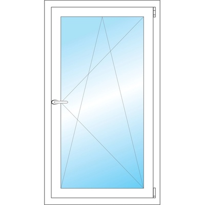 OKNA HNED Plastové okno 68x120 cm (680x1200 mm) bílé otevíravé a sklopné pravé
