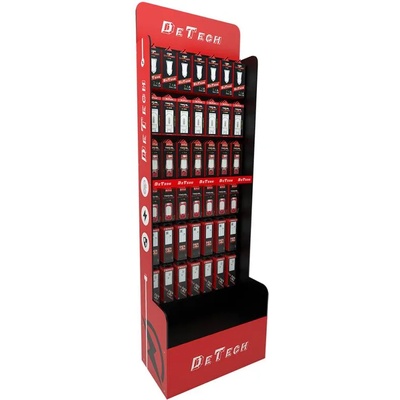 Detech Подов стелаж DeTech DE-S01, 600x300x1800, Черен/Червен - 14144