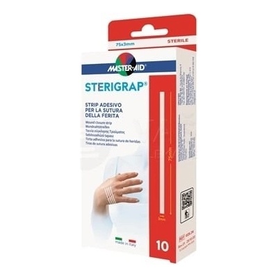 STERIGRAP Náplasťové stehy sterilní 75 x 3 mm 10 ks