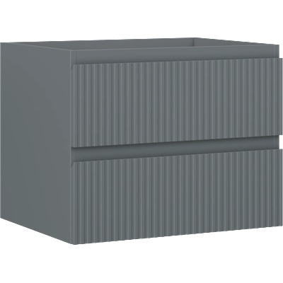 Mexen Rivel шкаф за баня под мивка 60 см, 2 чекмеджета, оребрена, графит мат - 91A20-06047-2-BFF66 (91A20-06047-2-BFF66)