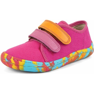 Froddo Dievčenské plátené barefoot tenisky Canvas Fuxia