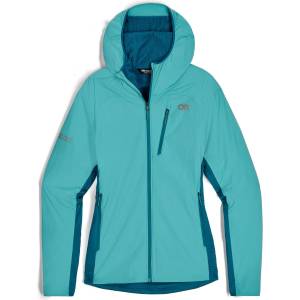 Outdoor Research Дамско поларено яке Outdoor Research Women's Deviator Hoodie Hybrid jacket - Tidepool / Aurora - размер XS (105-6528-0211)