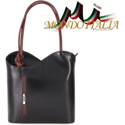 Made In Italy kožená kabelka 113 + čierna hnedá