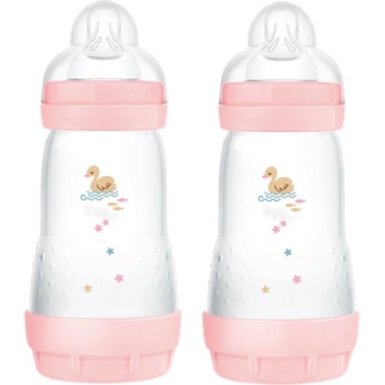 MAM Perfect Star Anti-colic Bottle шише против колики 2m+ Pink 2x260ml