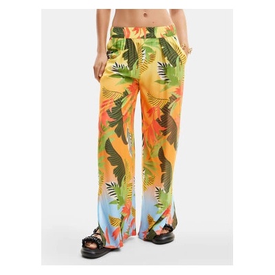 Desigual Текстилни панталони Tropical Party 24SWMW21 Оранжев Loose Fit (Tropical Party 24SWMW21)