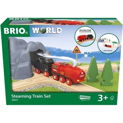 Brio World 36017 Vánoční vlaková sada s parní lokomotivou na baterie – Zboží Dáma