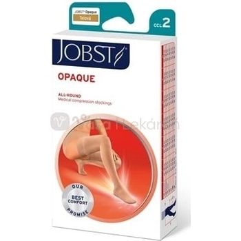 Jobst Opaque kompresívne stehenné pančuchy si silikónovým lemom bez špice bežná dĺžka telové