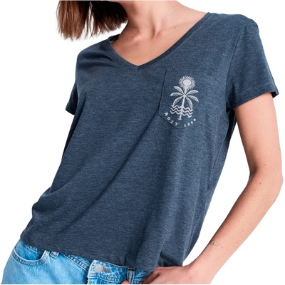 Roxy Дамска тениска Roxy Women's Laguna Green V Neck T-shirt - Anthracite (916-6305-0114)
