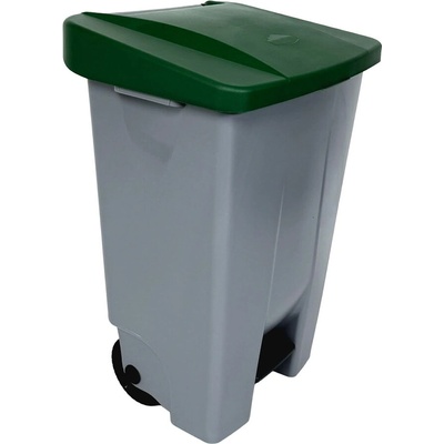 Gastro Odpadkový koš nášlapný 120 l, šedá/zelená