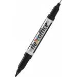 FlexOffice Двулицев маркер FlexOffice PM01 за CD черен, 0.4 - 1.0 mm, с остър и объл връх