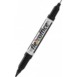 FlexOffice Двулицев маркер FlexOffice PM01 за CD черен, 0.4 - 1.0 mm, с остър и объл връх