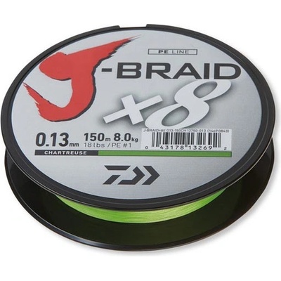 Daiwa J-Braid X8 Chartrouse 300m 0,28mm 26,5kg – Zboží Dáma