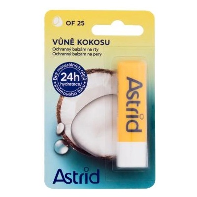 Astrid Coconut Lip Balm SPF25 защитен балсам за устни с аромат на кокос 4.8 гр