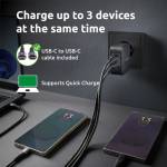 Intenso W100ACC GaN зарядно 2xUSB-C/USB-A 100W + кабел C520C (7810010)