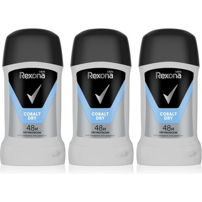 Rexona Men Cobalt Dry твърд антиперспирант изгодна опаковка