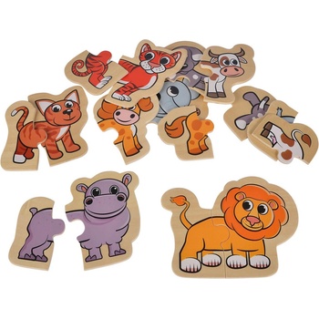 Eichhorn Дървен пъзел Eichhorn - С животни, 16 части (100005206)