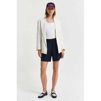Gant šortky REL LINEN BLEND PULL ON SHORTS EVENING BLUE