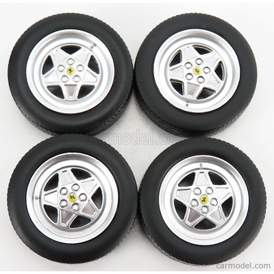 Kk-scale Accessories Ferrari/gtb Wheels And Tyre Set 1985 Black 1:18