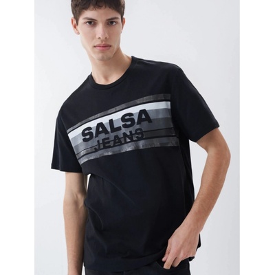Salsa Jeans pánske tričko čierne -0