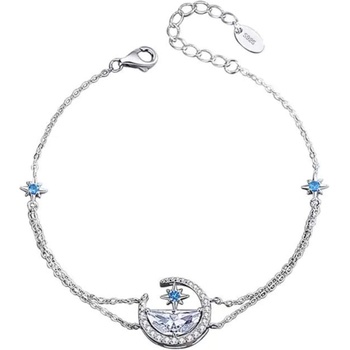 Silenti Jewelry Сребърна гривна "Месечина