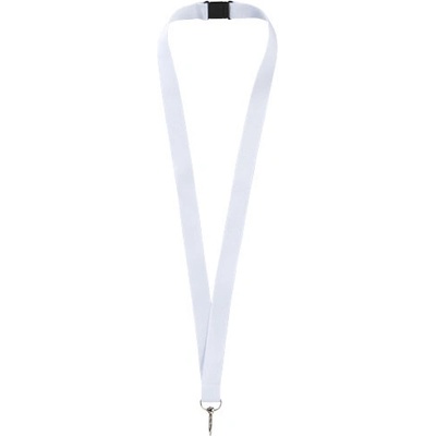 Šňůrka na krk Lanyard Lago s rozepínací pojistkou Bílá