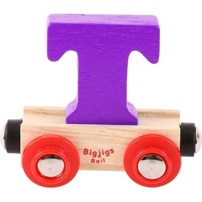 Bigjigs Rail Wagon Drevená vláčiková dráha písmeno T
