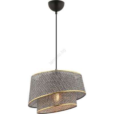 ASIR GROUP Висяща лампа на кабел BARETTE 1xE27/60W/230V сива/златиста (AS2564)