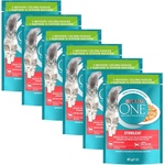 PURINA ONE STERILCAT мини филета с пуйка и зелени фасулки в сос 6 x 85 г