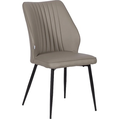 Carmen Трапезен стол Carmen LAREDO Y, до 100kg. , еко кожа, прахово боядисана метална база, тъмнобежов (bt-3532140)