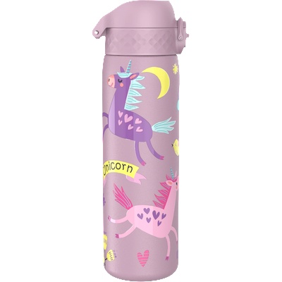 Бутилка за вода Ion8 Print, мет, 600ml, Unicorns (32035-А-ЕДНОРОЗИ)