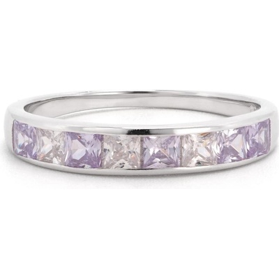 Rafity Stříbrný prsten Amethyst Shine se zirkony R0120 0528