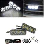  Комплект Предни Мощни 3 Led Лед Диодни Дневни Светлини 12V 3W НОВИ