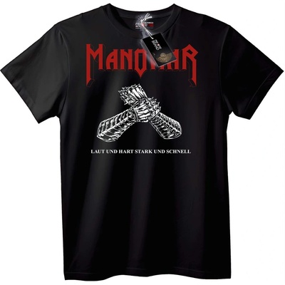 NOONEBRAND Тениска Manowar Силно и Твърдо - XS, White