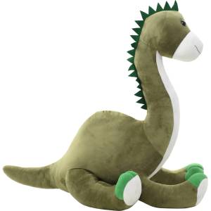 vidaXL Плюшена играчка бронтозавър, зелен (80236)